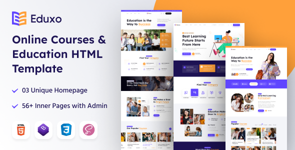 Eduxo Online Courses & Education HTML Template